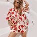 Women's Lace Print Fashion Suit European American Style Pant Sets_ecoleips.com