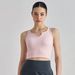 Women's Clothing Fixed Cup Sports Bra Female Sexy V Neck Yoga Bra Women's Ribbed Fitness Vest_ecoleips.com