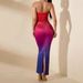 Women's Clothing New Sexy Hot Girl Tube Top Print Hip Slit Dress_ecoleips.com