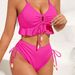 Two-Piece Women 2024 New Sexy High-Waist Huludao Swimwear Conservative Bikini Swimsuit For Hot Springs_ecoleips.com