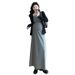 Autumn New Korean Fashion Polka Dot Long Strap + Cardigan Two-Piece Maternity Dress_ecoleips.com