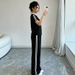 Women's Summer Patchwork Woven Set Casual Comfortable T-Shirt And Trousers Print 6002_ecoleips.com