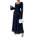 Diyun European And American Evening Style Elegant Sleeve Long Dress Women's Clothing 2025 Autumn Winter_ecoleips.com