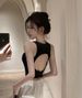 Spicy Girl Hollow Out Backless Tank Women Summer Sleeveless Tight Black Base Shirt Inner Short Top Outer Wear_ecoleips.com