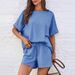 Summer Bestseller Women's Casual Set Oversized Short Sleeve T-Shirt Drawstring Shorts Sportswear_ecoleips.com