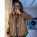 girl Hot-Selling Short Simple Turn-Down Collar Jacket For Women, Autumn And Winter New Loose Slimming Versatile Hidden Button_ecoleips.com