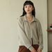 Autumn Winter Solid Color Double Zipper Long Sleeve Sweatshirt Women Outerwear American Style Short Cardigan Top_ecoleips.com