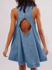 K Cowboy Dress Women's New Casual Sleeveless Backless Short Skirt_ecoleips.com
