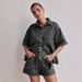 2025 Summer Cross-Border European And American Women's Fashion Casual Retro Loose Shirt Shorts Set Denim Women_ecoleips.com