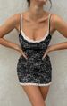 Women's Clothing Women's Black White Color Block Lace Two Piece Slip Dress With Lace Trim For Formal & Casual For Women_ecoleips.com
