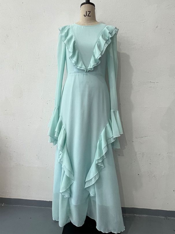 Modest Abaya Dress Women's Clothing Elegant Hollow-Out Mesh One-Shoulder Summer Dress – Breathable & Stylish For Women_ecoleips.com