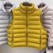 girl Girl Girl Stand Collar Ribbed For Women 2025 New Super Stylish Short Small Size 90 White Duck Down Vest Jacket_ecoleips.com