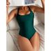 Women's Clothing Tight Fitting One Piece Swimsuit Sexy Belly Covering Slim Bikini_ecoleips.com