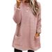 2025 New Women's Long Sleeved Pocket Plush Hoodie T-shirt Top_ecoleips.com