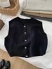 Aria Basics 2025 New Style High-End Loose Women Knitted Cardigan Layered Vest Sleeveless Inner Wear Women's Top_ecoleips.com