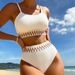 Women's Clothing Split Sleeveless Swimsuit With Chest Pad Swimsuit_ecoleips.com