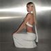 Fashion Women's Deep V Sexy Backless Halter Top Bodycon Ruched Long Skirt Set_ecoleips.com
