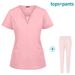 Women's Beauty Salon Work Clothes Operating Room Scrub Suit Hand Washing Clothes Short-sleeved Doctor Elastic Scrub Suit_ecoleips.com