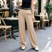 Women's High Quality Drape Straight Leg Pants With Belt Versatile Solid Color Casual Suit Long Pants_ecoleips.com