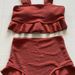 Women's Solid Color Two Piece Swimsuit Slimming Ruffled Sexy Swimwear For Hot Springs New Style Cute_ecoleips.com