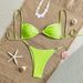 Women's Sexy Thin Rope Shoulder Strap Bikini Triangle Cup Swimwear for Beach Hot Springs Trending New_ecoleips.com