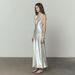 Thirteen Rows Women's UMA WHITE 2025 Early Spring New Dress, Female Style V-Neck Long Dress_ecoleips.com