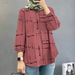 Women's Clothing Middle East Malay New Women's Muslim Floral Shirt Fashion Puff Sleeve_ecoleips.com