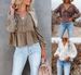 Women’s Solid Jacquard Cotton Blouse – Elegant Lantern Sleeves & Relaxed Fit For Timeless Style_ecoleips.com