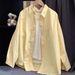 Modest Abaya Dress Women's Pure Cotton Shirt, Spring And Autumn Style, Korean Style, Solid Color, Polo Collar Cardigan, Casual, Loose, Thin, Summer_ecoleips.com