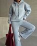 Women's Clothing Oversized Hoodie & Jogger Set - Lazy Chic Letter Print Lounge Wear Two-Piece Outfit For Women (Blue/Peach/Black/White)_ecoleips.com