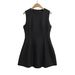 Spring New Models, French Temperament Slim-fitting Sleeveless Waist Thin A-shaped Vest Short Dress_ecoleips.com