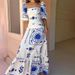 2026 Cross-Border Foreign Trade European And American Women's Clothing Spring New Style Off-Shoulder Printed Puff Sleeve_ecoleips.com