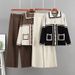 Women's Loose Knitted Cardigan Two Piece Set European American Style Autumn Winter Fashion Casual Suit Contrast Lapel_ecoleips.com