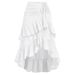 Summer High-Waisted Patchwork Skirt for Women Slimming Ruffled Hem European American Style Sweet Fresh Design_ecoleips.com