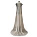 Manzhen Fresh Single Layer Bridal Veil Floor Length Wedding Accessory with Hair Comb Lace Trim Leaf Detail V129_ecoleips.com