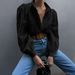 Voya Women's Summer Foreign Trade European And American Casual Loose Fashion Hollow Puff Sleeve Cardigan Top_ecoleips.com