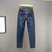 Women's Clothing Hot Diamond Jeans For Women Spring And Autumn New High Waist Slim Fit Skinny Long Pants Elastic Pencil Pants Trendy Style_ecoleips.com