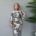 Women's Muslim Robe New Fashion Printed Dress With Headscarf_ecoleips.com