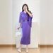 Miyake Women's Pleated V Neck Dress Elegant High End Loose Batwing Sleeve Mid Length Summer Style Versatile New Dress_ecoleips.com