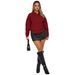 Soft & Cozy Oversized Knit Sweater Women's Casual Pullover With Shawl Collar – Elegant Fall & Winter Wardrobe Essential_ecoleips.com