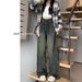 Guangzhou Supply American-style Wide-leg Jeans For Women, Spring/summer High-waisted, Loose, Slimming, Pleated, Casual,_ecoleips.com