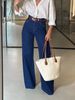 Women's Clothing Women's Retro Minimalist High-Waisted Slimming Straight Leg Casual Jeans No Belt For Formal & Casual For Women_ecoleips.com