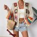 Women's Clothing Hand Crocheted Sweater Long Sleeved Tops New Spring And Autumn Color Plaid Crocheted Handmade_ecoleips.com