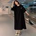 Women's Summer New Short Sleeved T-shirt Dress Loose Mid Length Over Knee Dress_ecoleips.com