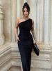 Summer Women' Maxi Dresses Sexy Split Fashion Sleeveless Backless Slim Dress Female Casual Streetwear Club Elegant Party Dresses_ecoleips.com