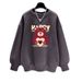 Women's American Style Fleece Lined Thickened Sweatshirt round Neck Loose Fit Fashionable Autumn Winter Top 2023_ecoleips.com