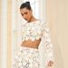 Women's Fishtail Pullover Long Sleeved Suit Long Skirt French Lace Summer Clothing_ecoleips.com