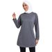Arabic Muslim Women's Hui Ethnic Sports Top Solid Color Sweatshirt Y025_ecoleips.com
