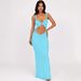 Sexy Suspender Collarless Crop Top Slim Fit Bodycon Long Dress Summer Party Evening Wear Streetwear Casual Formal Dress_ecoleips.com