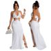 Women's Clothing Small Blinds New Sexy Halter Neck Lace Up Slim Hollow Dress_ecoleips.com
